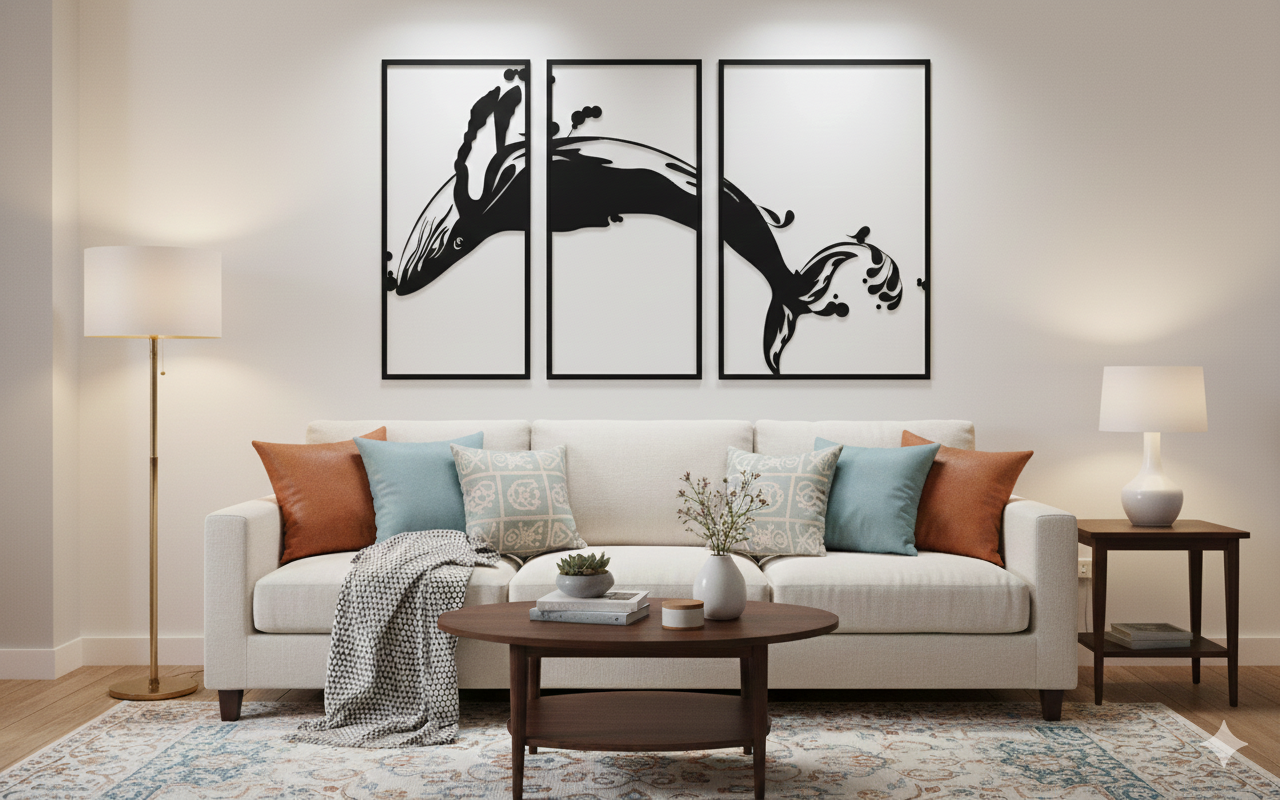 Modern Whale Triptych